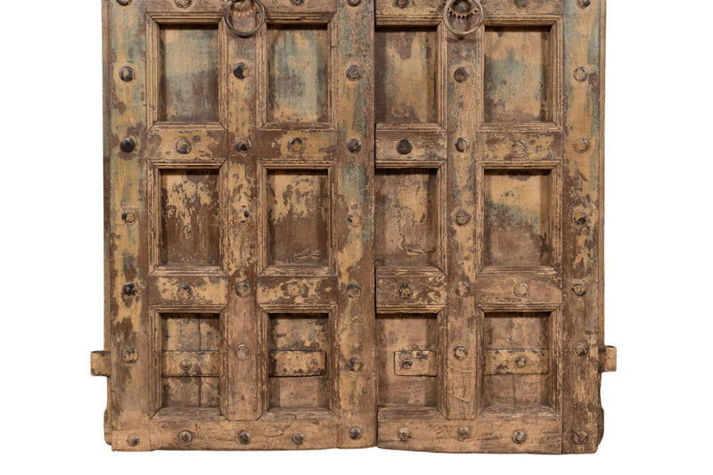 Biscottini Porta portone in legno massello e ferro da interno o da esterno vecchia e antica medievale