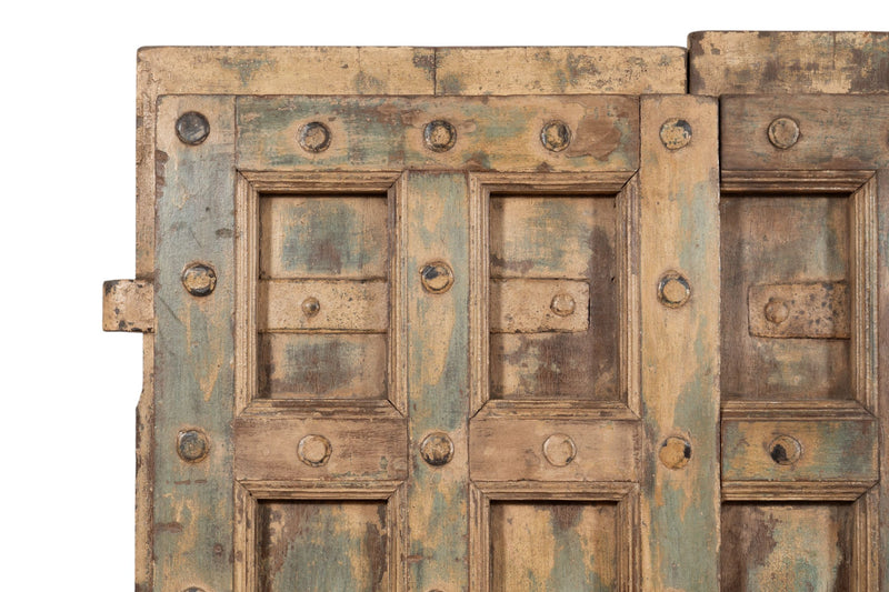 Biscottini Porta portone in legno massello e ferro da interno o da esterno vecchia e antica medievale