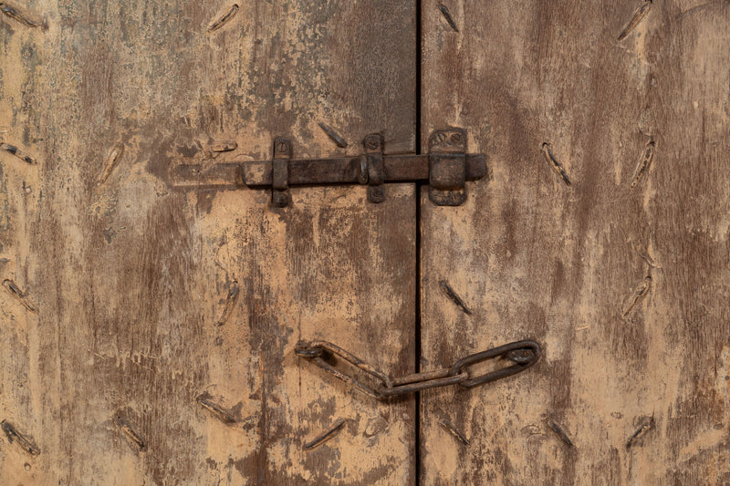 Biscottini Porta portone in legno massello e ferro da interno o da esterno vecchia e antica medievale