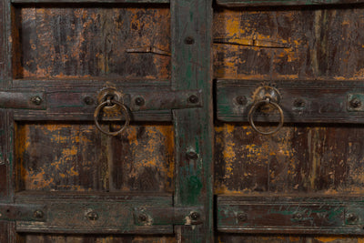 Biscottini Porta portone in legno massello e ferro da interno o da esterno vecchia e antica medievale