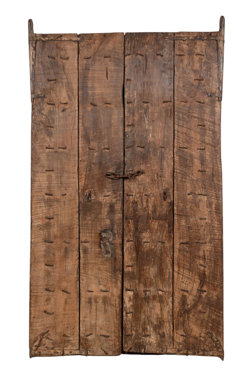 Biscottini Porta portone in legno massello e ferro da interno o da esterno vecchia e antica medievale