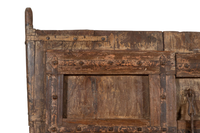 Biscottini Porta portone in legno massello e ferro da interno o da esterno vecchia e antica medievale