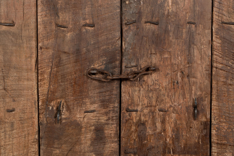 Biscottini Porta portone in legno massello e ferro da interno o da esterno vecchia e antica medievale