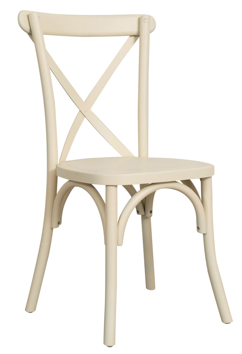 Biscottini Sedia Thonet in massello e seduta in legno finitura bianco impilabili Offerta