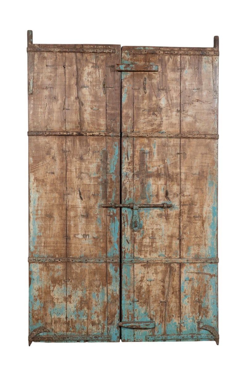 Biscottini Porta portone in legno massello e ferro da interno o da esterno vecchia e antica medievale