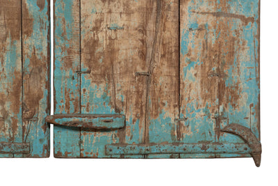 Biscottini Porta portone in legno massello e ferro da interno o da esterno vecchia e antica medievale