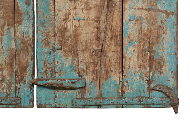 Biscottini Porta portone in legno massello e ferro da interno o da esterno vecchia e antica medievale