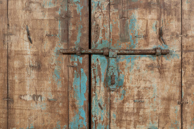 Biscottini Porta portone in legno massello e ferro da interno o da esterno vecchia e antica medievale