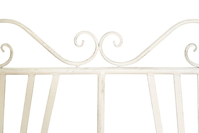 Biscottini Divanetto panchina in ferro finitura bianca anticata giardino realizzato