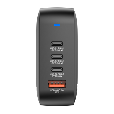 Mini GaN Charger 165W Universale Nero AC Ricarica rapida Interno