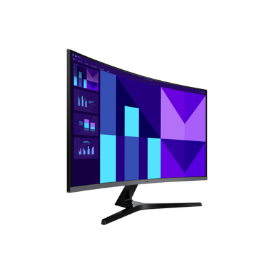 Monitor Samsung serie S39GD Curvo - Display 32 pollici LED VA - Contrasto 3000:1 - 4ms - 1920x1080 Full-HD - 100Hz - VGA (D-Sub), Hdmi - Vesa - Nero