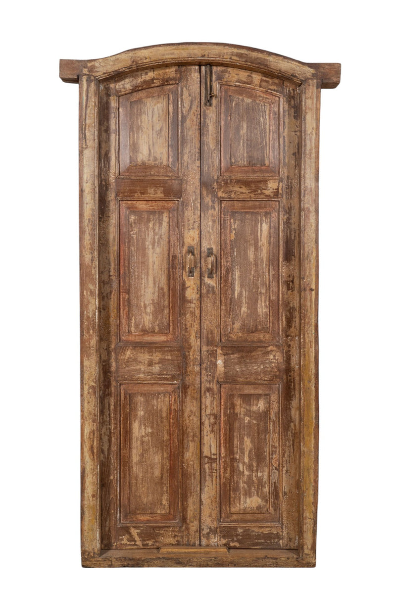 Biscottini Porta portone in legno massello e ferro da interno o da esterno vecchia e antica medievale