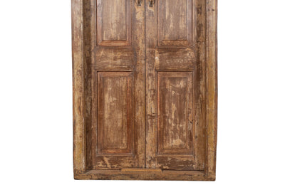 Biscottini Porta portone in legno massello e ferro da interno o da esterno vecchia e antica medievale