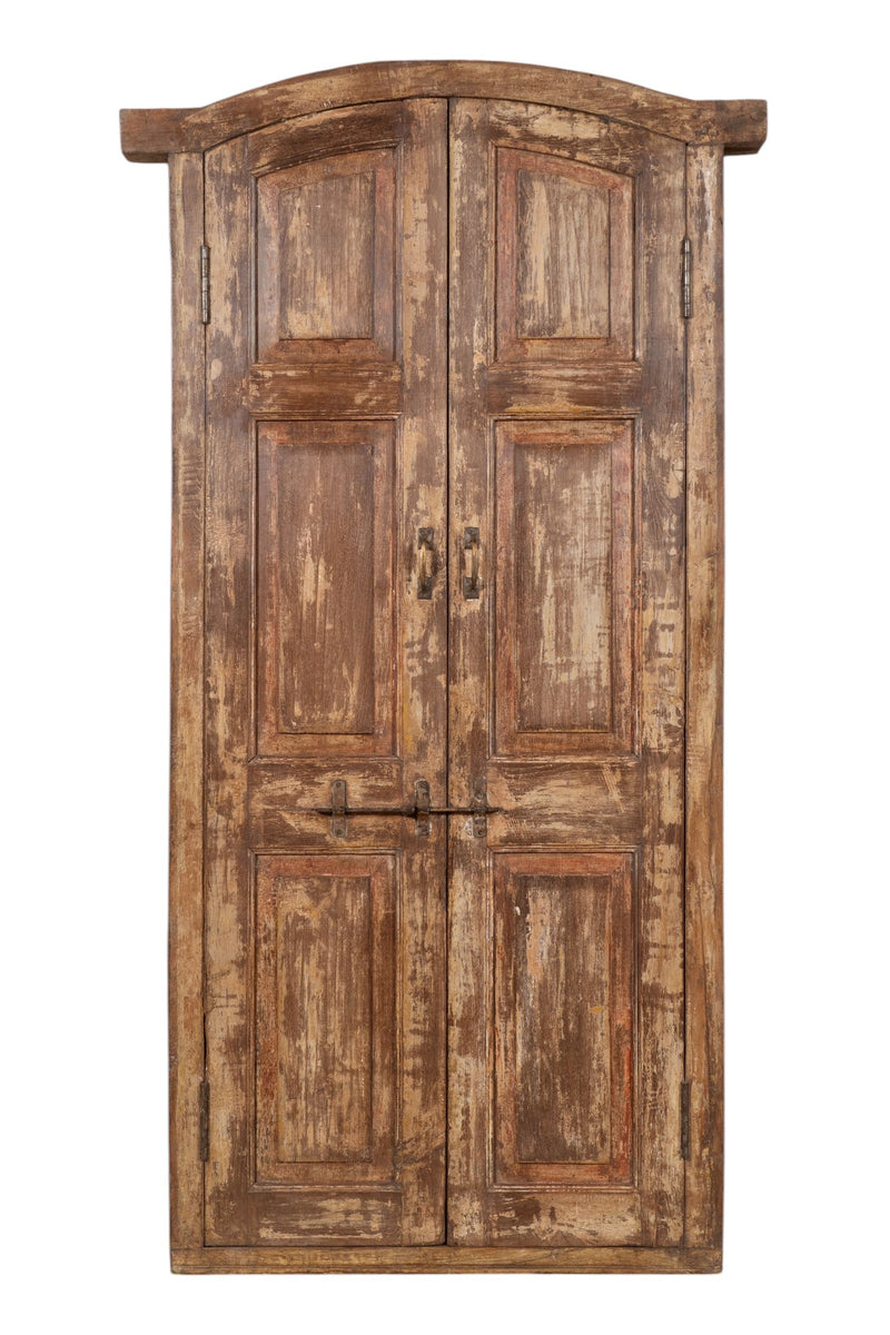 Biscottini Porta portone in legno massello e ferro da interno o da esterno vecchia e antica medievale