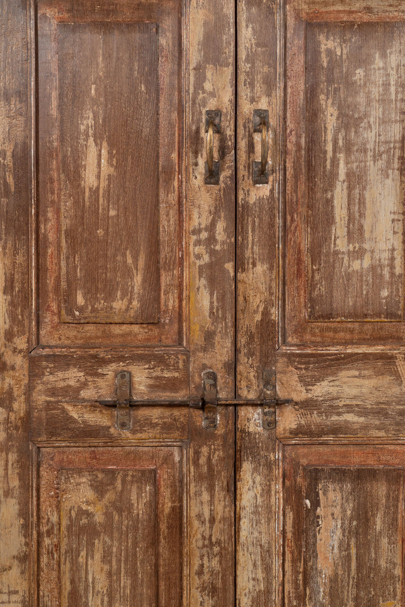 Biscottini Porta portone in legno massello e ferro da interno o da esterno vecchia e antica medievale