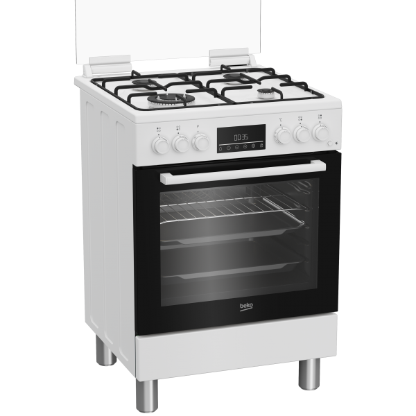 Beko Cucina A Gas 4 Bruci.fornoelet.vent.66lt 60x60 Bianco Fbe62310gw