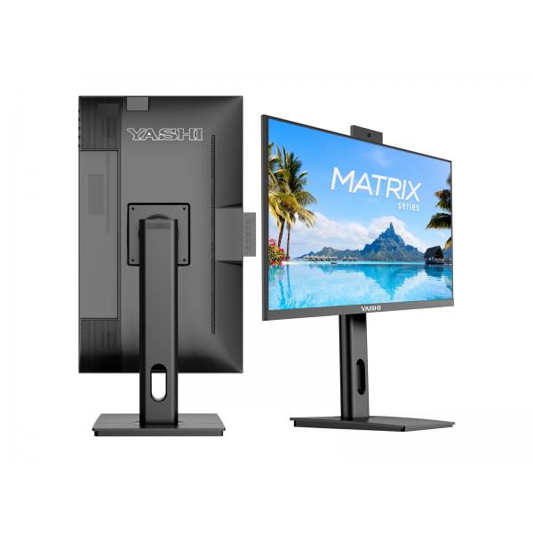 YASHI MONITOR 27 LED IPS 16:9 FHD 1MS 120hz, 350 CDM, PIVOT, WEBCAM, USB-C, DP/HDMI, MULTIMEDIALE