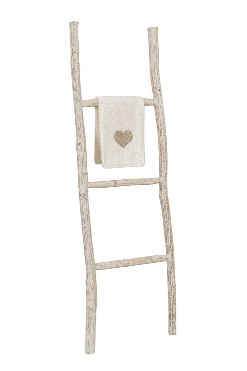 Biscottini Scala portasciugamani in legno finitura bianca dimensioni lunghezza profondità