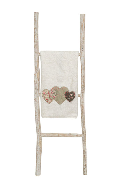 Biscottini Scala portasciugamani in legno finitura bianca dimensioni lunghezza profondità