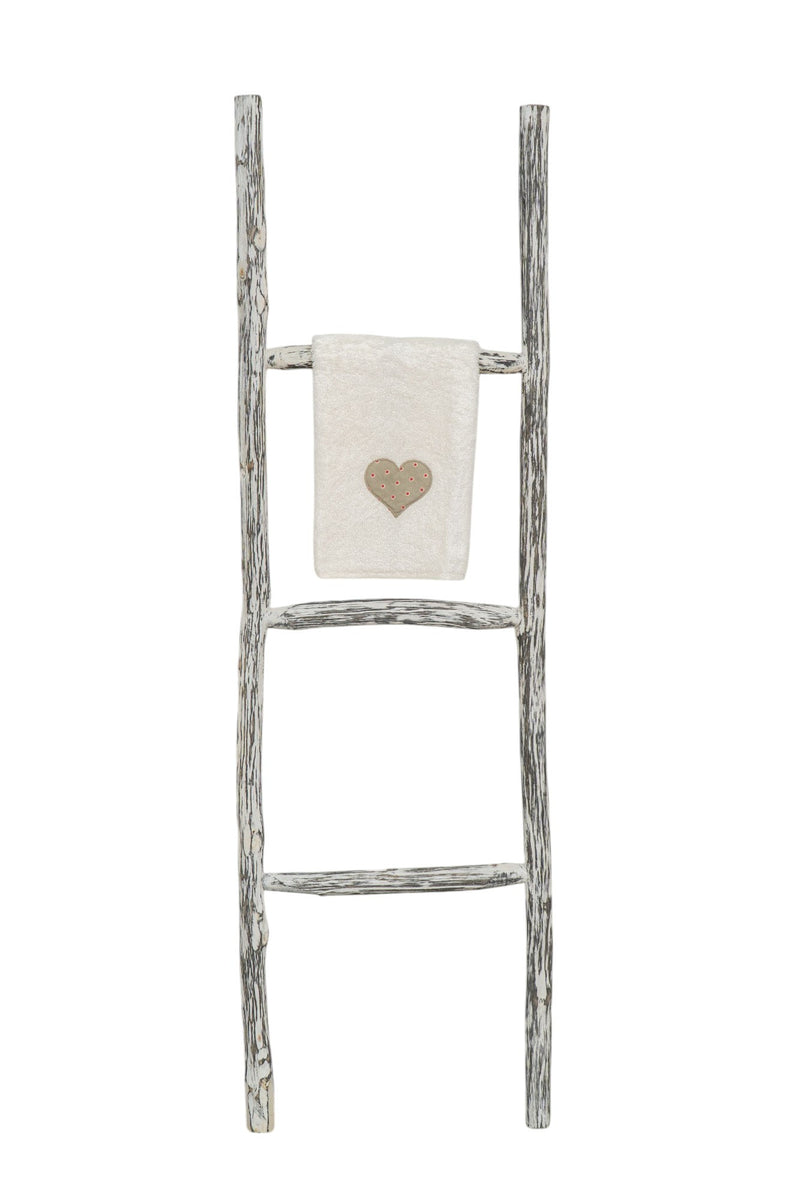 Biscottini Scala portasciugamani in legno finitura nera dimensioni lunghezza profondità