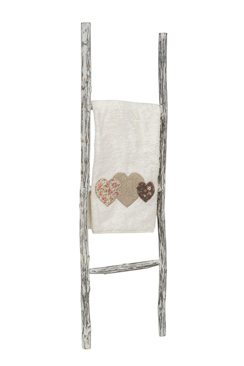 Biscottini Scala portasciugamani in legno finitura nera dimensioni lunghezza profondità