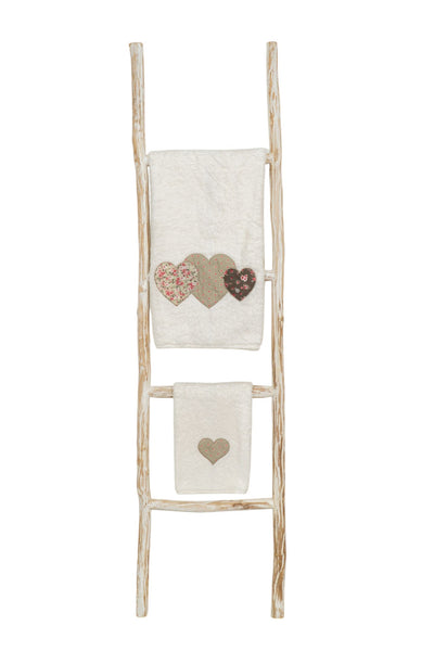 Biscottini Scala portasciugamani in legno finitura bianca dimensioni lunghezza profondità