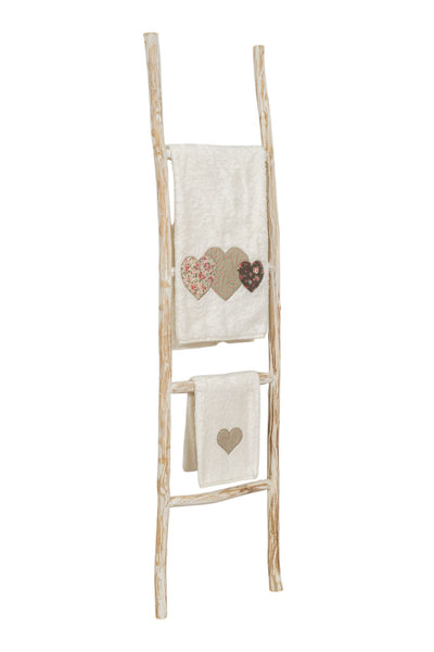 Biscottini Scala portasciugamani in legno finitura bianca dimensioni lunghezza profondità