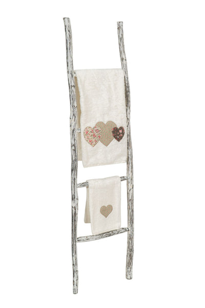 Biscottini Scala portasciugamani in legno finitura nera dimensioni lunghezza profondità