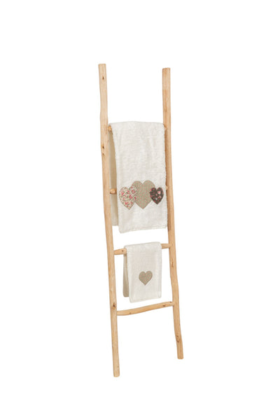 Biscottini Scala portasciugamani in legno finitura naturale dimensioni lunghezza profondità