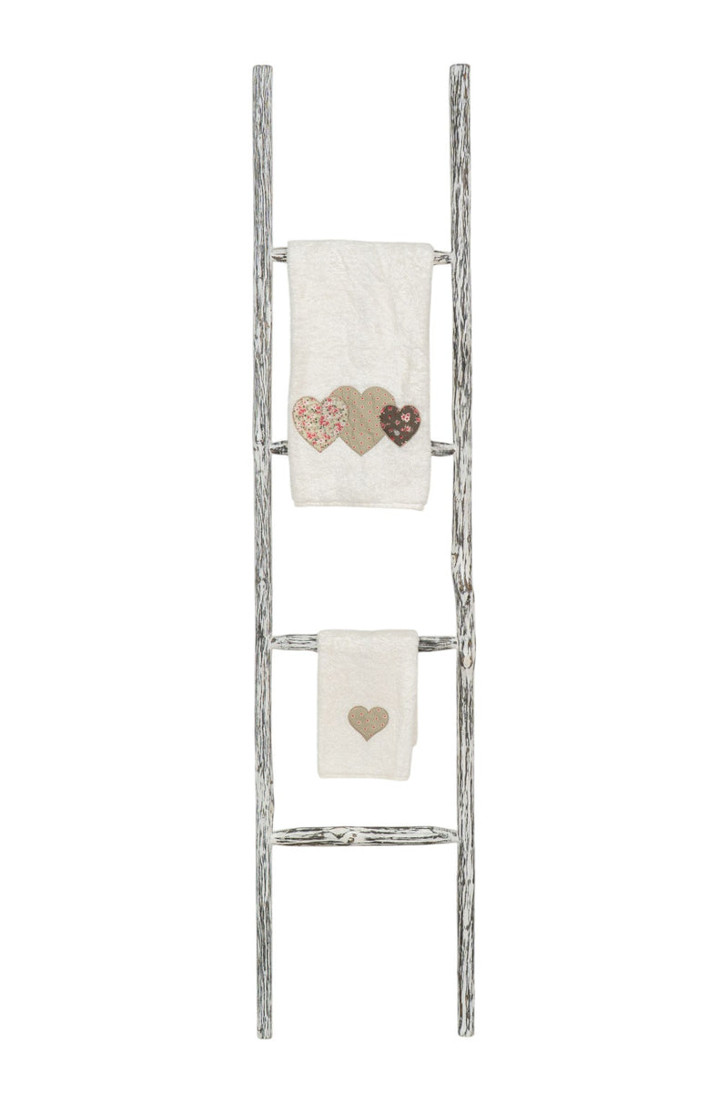 Biscottini Scala portasciugamani in legno finitura nera dimensioni lunghezza profondità