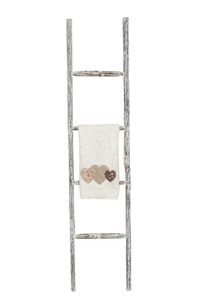 Biscottini Scala portasciugamani in legno finitura nera dimensioni lunghezza profondità