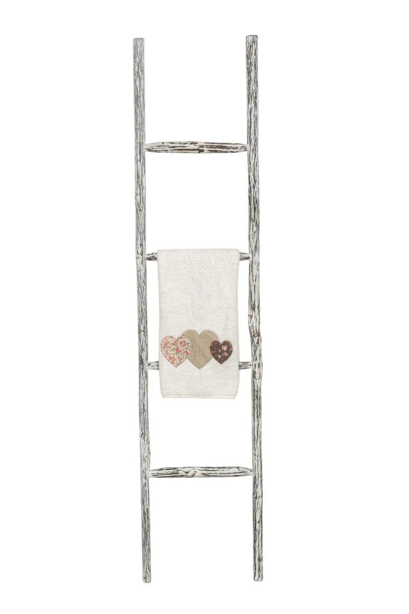 Biscottini Scala portasciugamani in legno finitura nera dimensioni lunghezza profondità