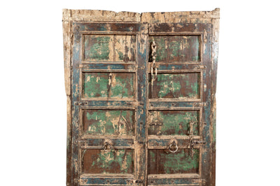 Biscottini Porta portone in legno massello e ferro da interno o da esterno vecchia e antica medievale