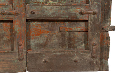 Biscottini Porta portone in legno massello e ferro da interno o da esterno vecchia e antica medievale