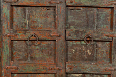 Biscottini Porta portone in legno massello e ferro da interno o da esterno vecchia e antica medievale