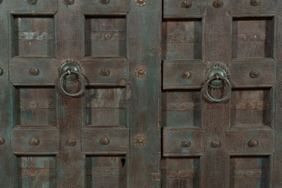 Biscottini Porta portone in legno massello e ferro da interno o da esterno vecchia e antica medievale