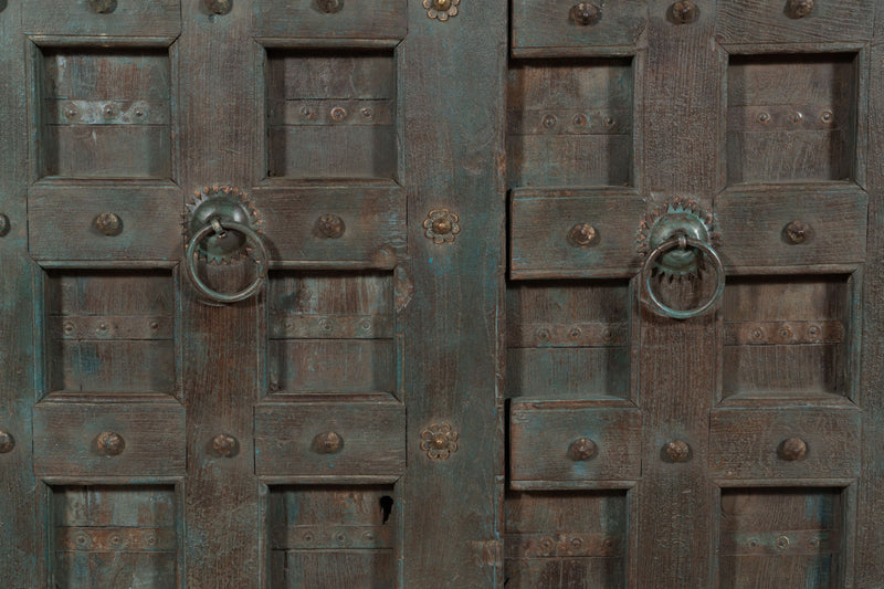Biscottini Porta portone in legno massello e ferro da interno o da esterno vecchia e antica medievale