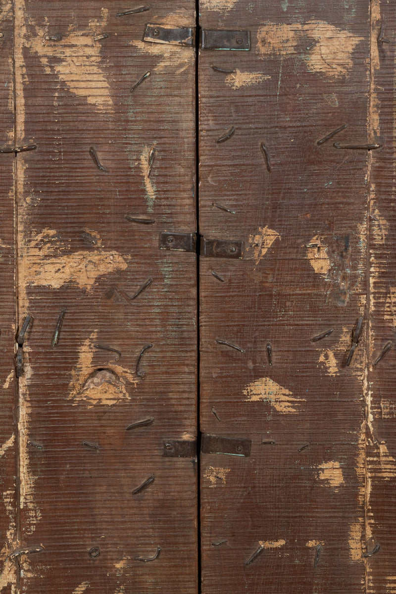 Biscottini Porta portone in legno massello e ferro da interno o da esterno vecchia e antica medievale