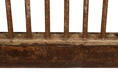 Biscottini Finestra finestrina grata in legno massello e in ferro antica e vecchia medievale con telaio da interno o da esterno