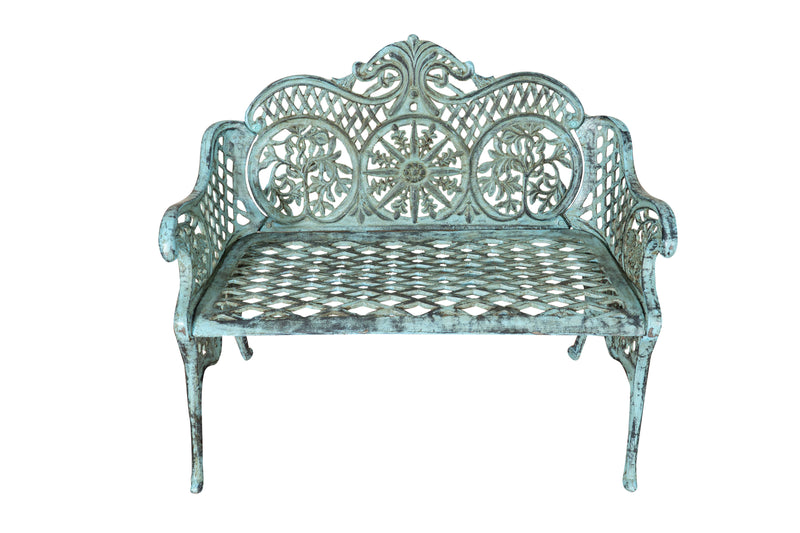 Biscottini Panchina Liberty in ghisa finitura anticata Molto robusta, stabile Offerta