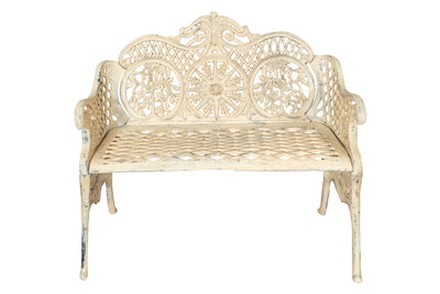 Biscottini Panchina Liberty in ghisa finitura anticata Molto robusta, stabile Offerta