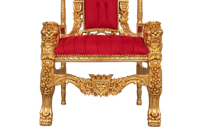 Biscottini Trono in legno massello di mogano 88x70x180 cm