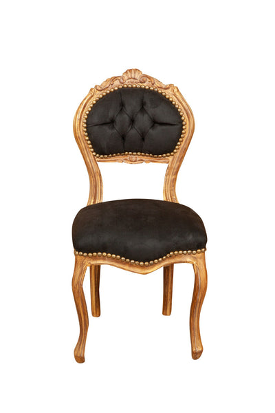 Biscottini Sedia stile francese Luigi XVI in legno massello di faggio poltroncina XVI,