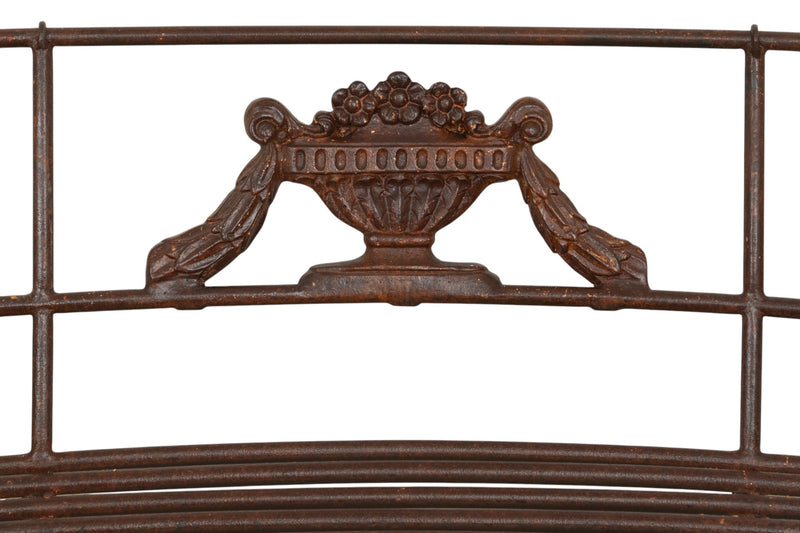 Biscottini Panchina Liberty in ghisa e ferro finitura anticata