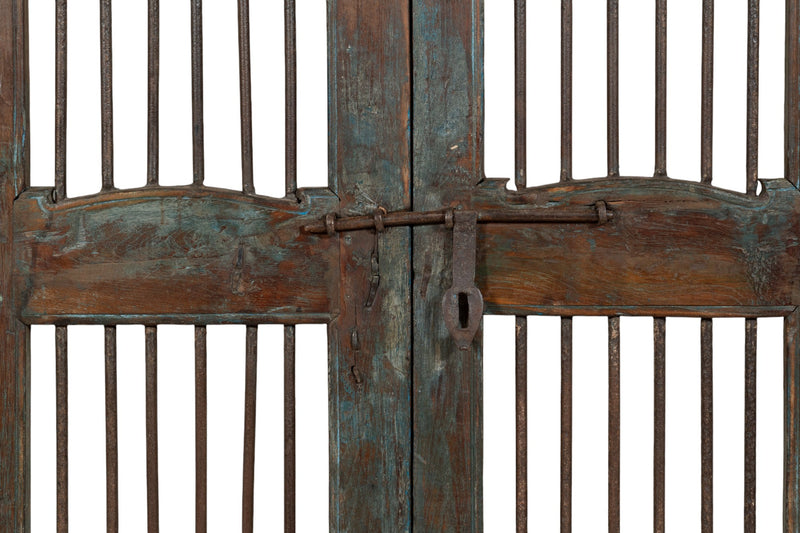 Biscottini Porta portone in legno massello e ferro da interno o da esterno vecchia e antica medievale