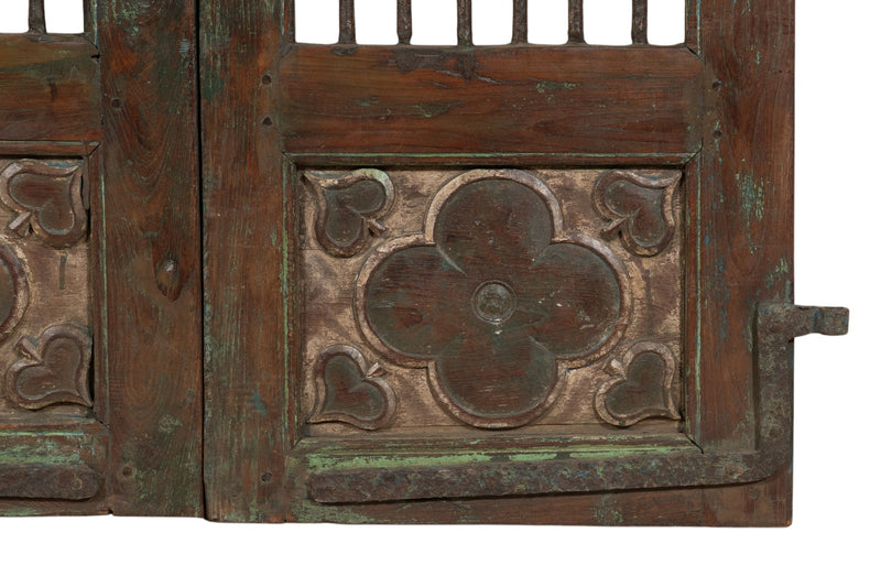 Biscottini Porta portone in legno massello e ferro da interno o da esterno vecchia e antica medievale