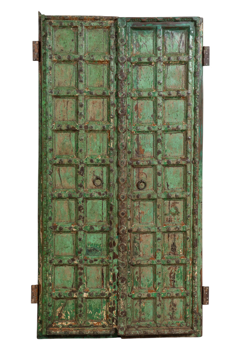 Biscottini Porta portone in legno massello e ferro da interno o da esterno vecchia e antica medievale