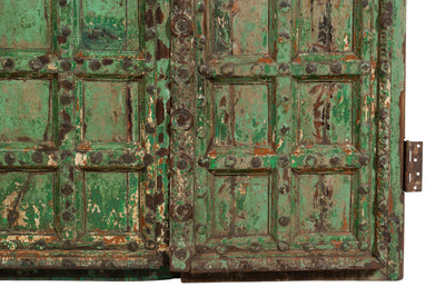 Biscottini Porta portone in legno massello e ferro da interno o da esterno vecchia e antica medievale