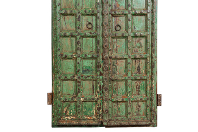 Biscottini Porta portone in legno massello e ferro da interno o da esterno vecchia e antica medievale