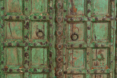 Biscottini Porta portone in legno massello e ferro da interno o da esterno vecchia e antica medievale